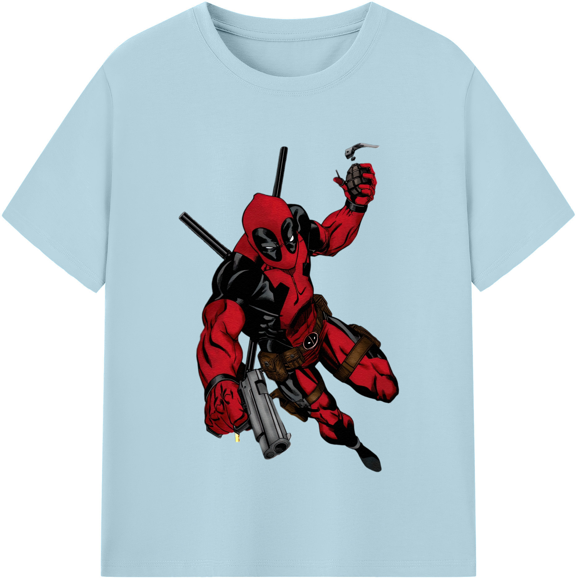 （画像用） Deadpool デッドプール 綿100％半袖Tシャツ（フロントプリント）